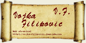 Vojka Filipović vizit kartica
